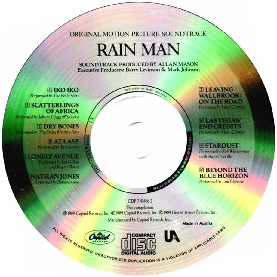 Cartula Cd de Bso Rain Man