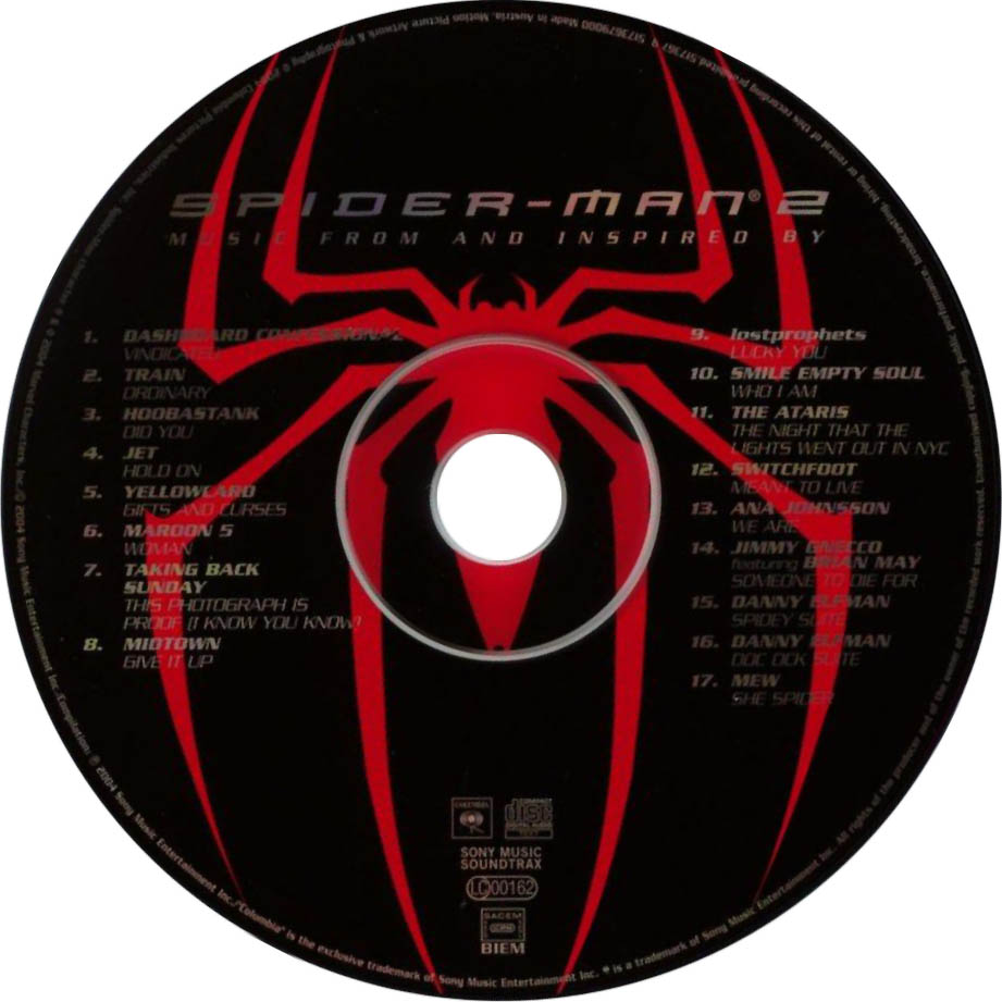 Cartula Cd de Bso Spider Man 2