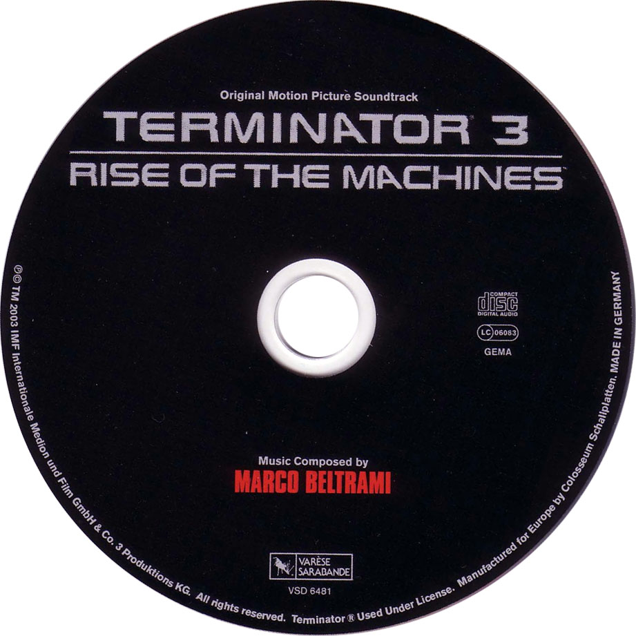 Cartula Cd de Bso Terminator 3