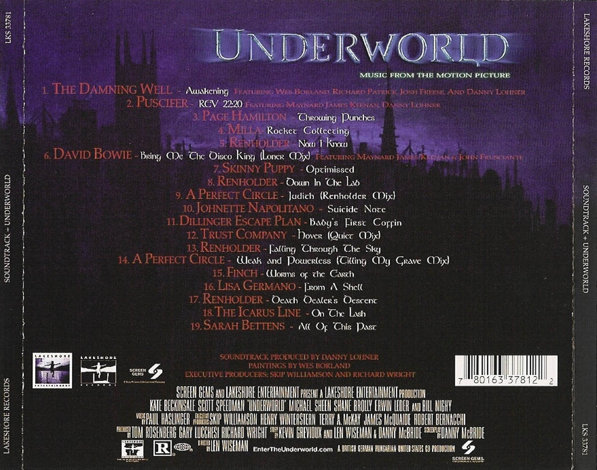 Cartula Trasera de Bso Underworld