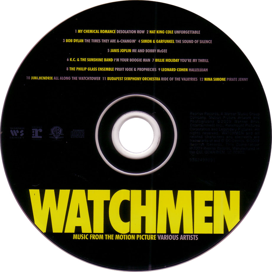 Cartula Cd de Bso Watchmen