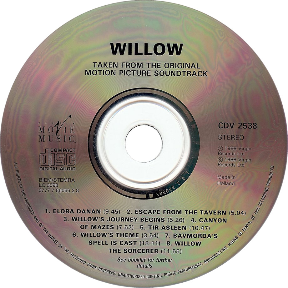 Cartula Cd de Bso Willow