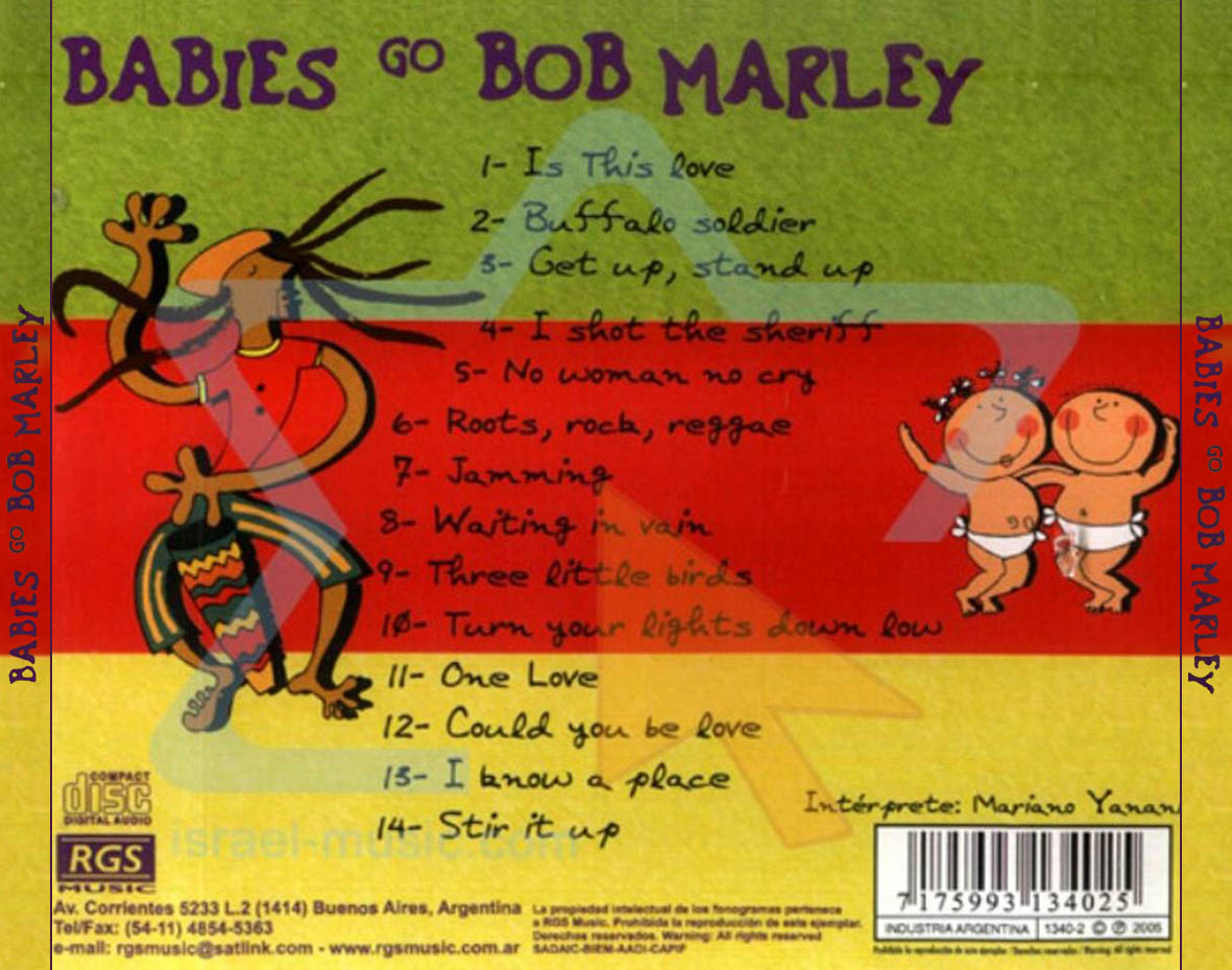 Car�tula Trasera de Babies Go Bob Marley