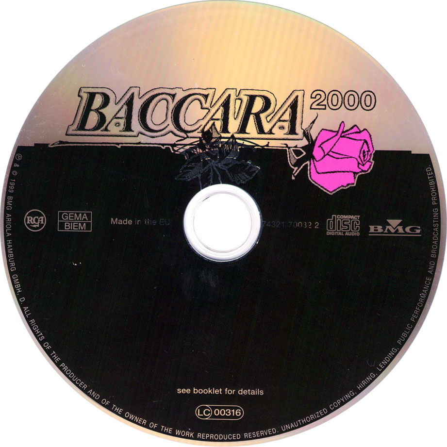 Cartula Cd de Baccara - Baccara 2000