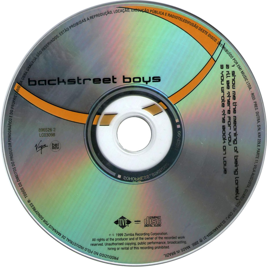 Cartula Cd de Backstreet Boys - Show Me The Meaning Of Being Lonely (Cd Single)