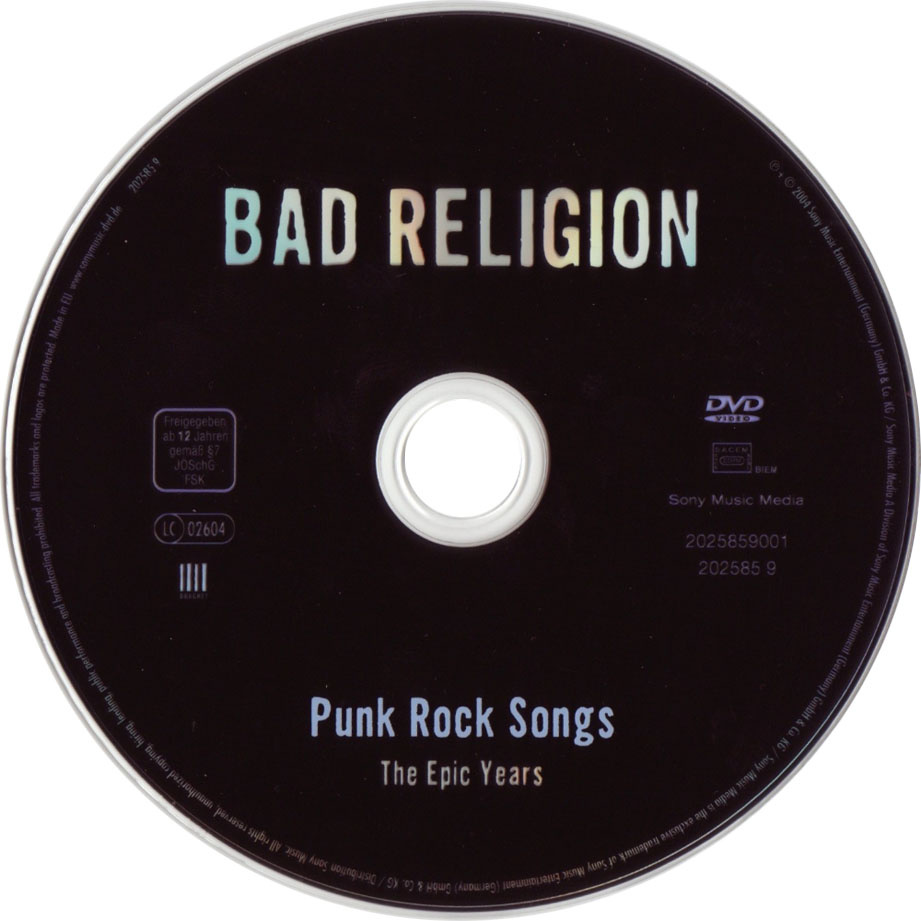 Cartula Cd de Bad Religion - Punk Rock Songs (Dvd)