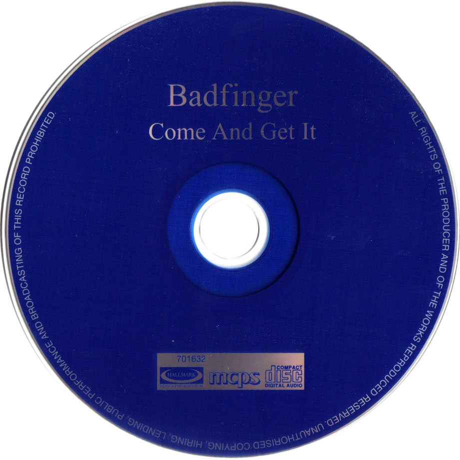 Cartula Cd de Badfinger - Come And Get It