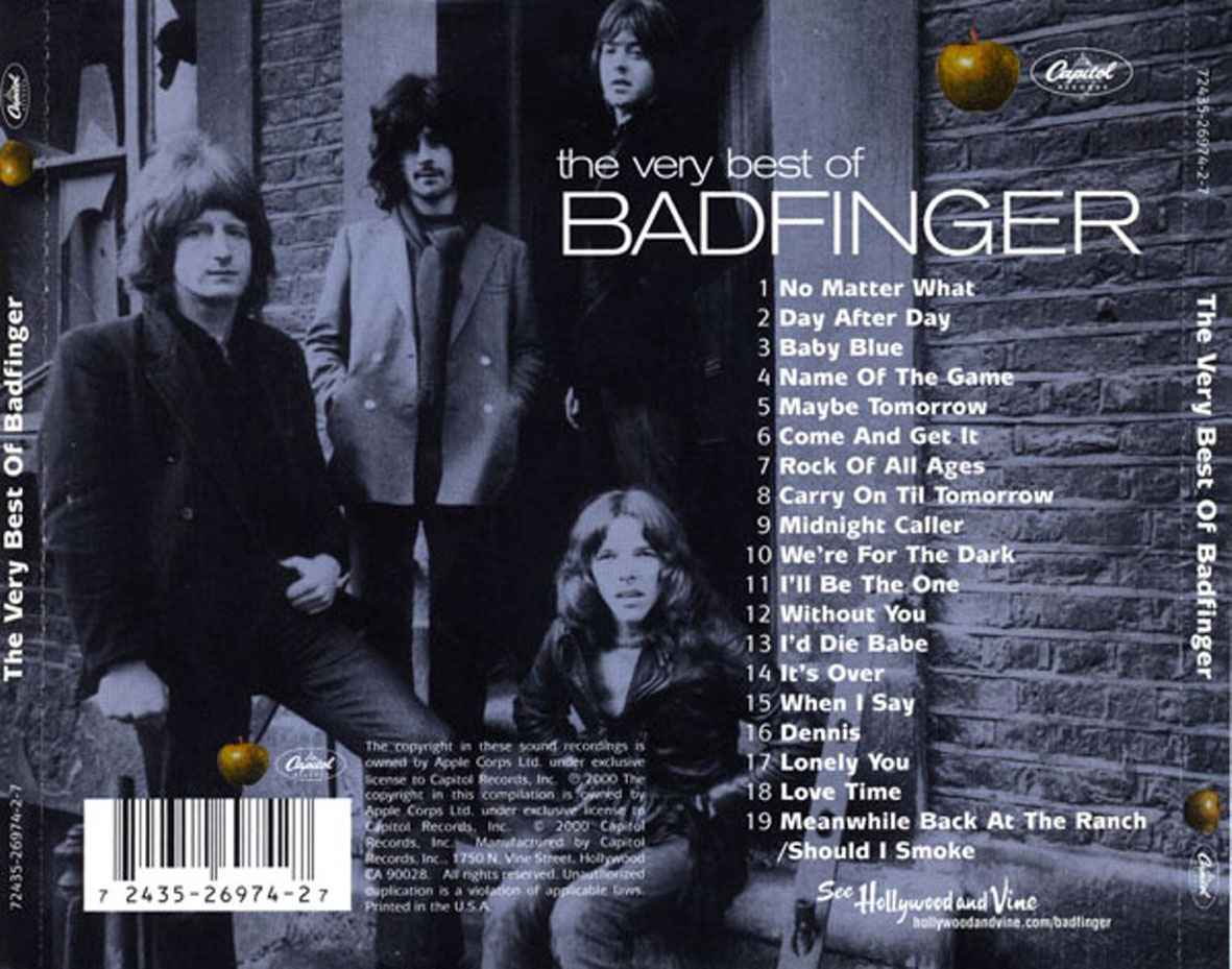 Cartula Trasera de Badfinger - The Very Best Of Badfinger