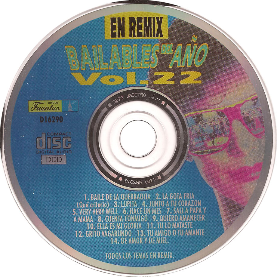 Cartula Cd de Bailables Del Ao En Remix Volumen 22