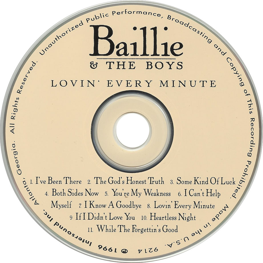 Cartula Cd de Baillie & The Boys - Lovin' Every Minute