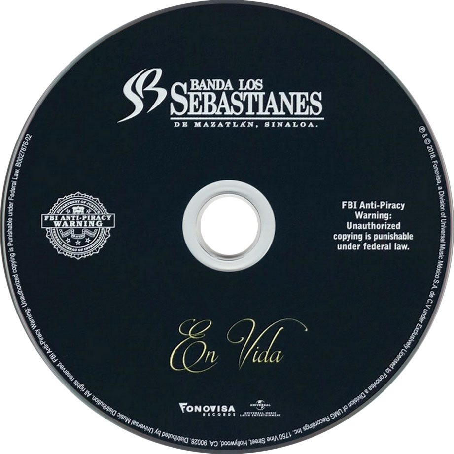 Cartula Cd de Banda Los Sebastianes - En Vida