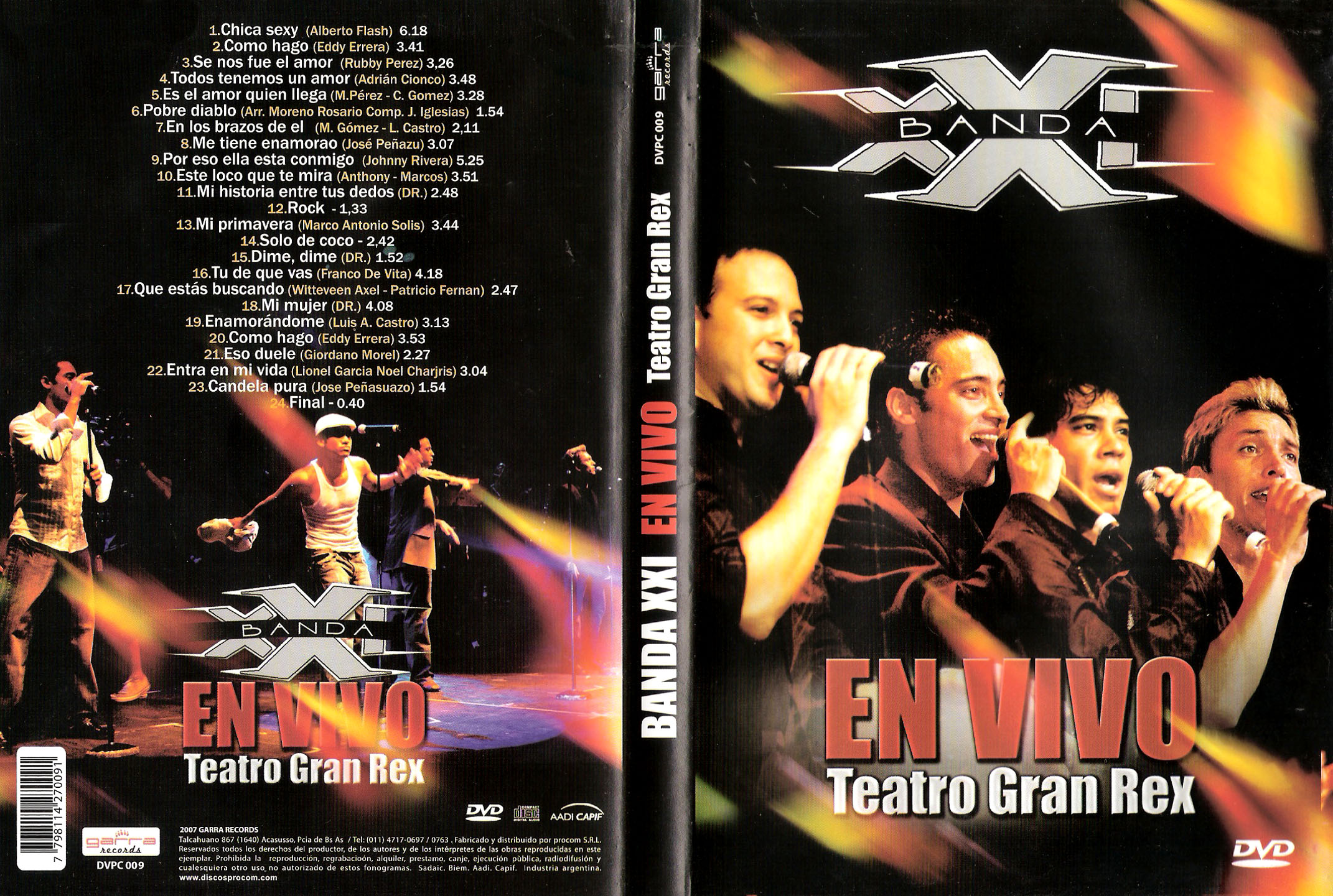 Cartula Caratula de Banda Xxi - En Vivo: Teatro Gran Rex (Dvd)