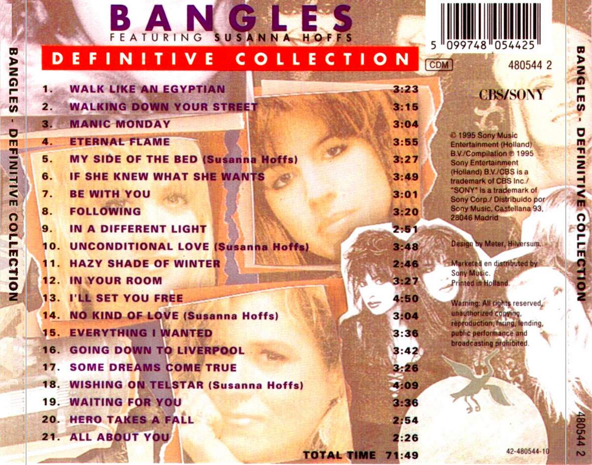 Cartula Trasera de The Bangles - Definitive Collection
