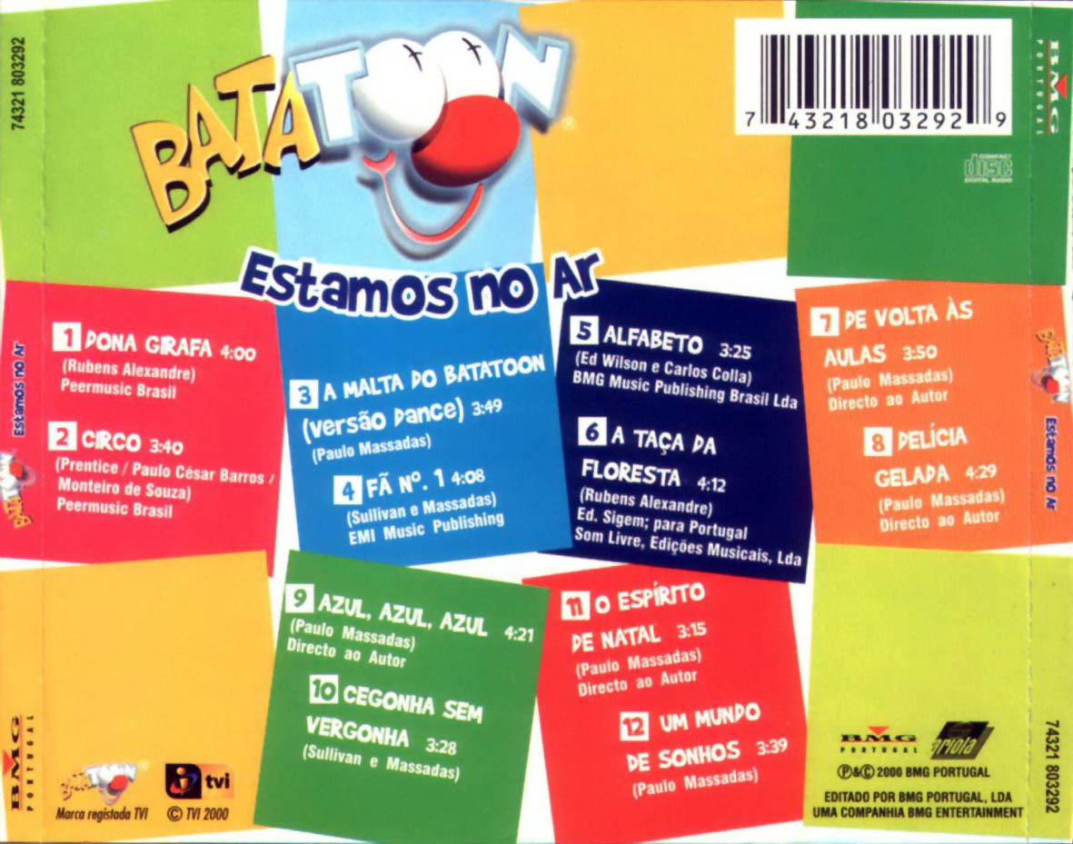 Cartula Trasera de Batatoon - Estamos No Ar