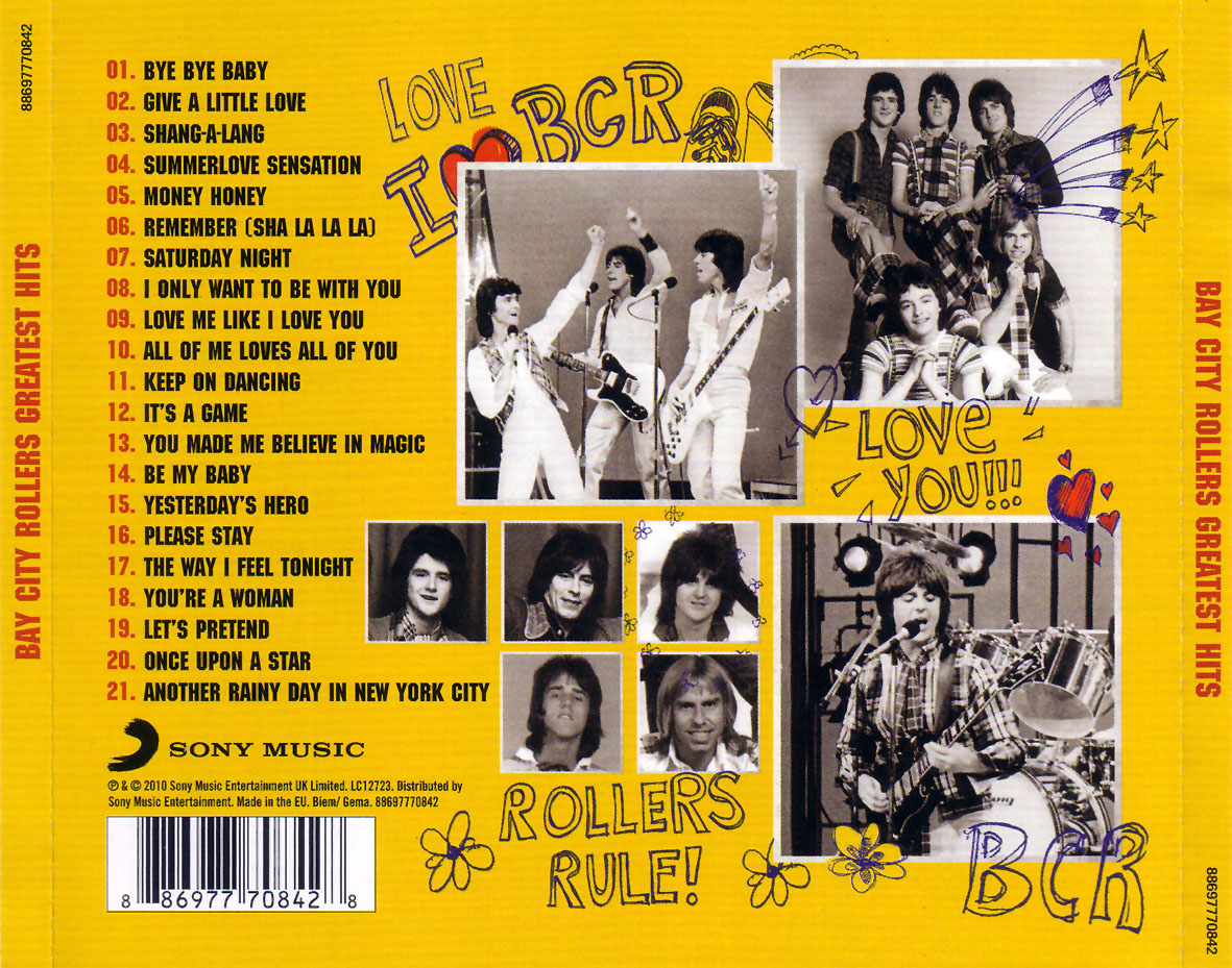 Cartula Trasera de Bay City Rollers - Greatest Hits (2010)