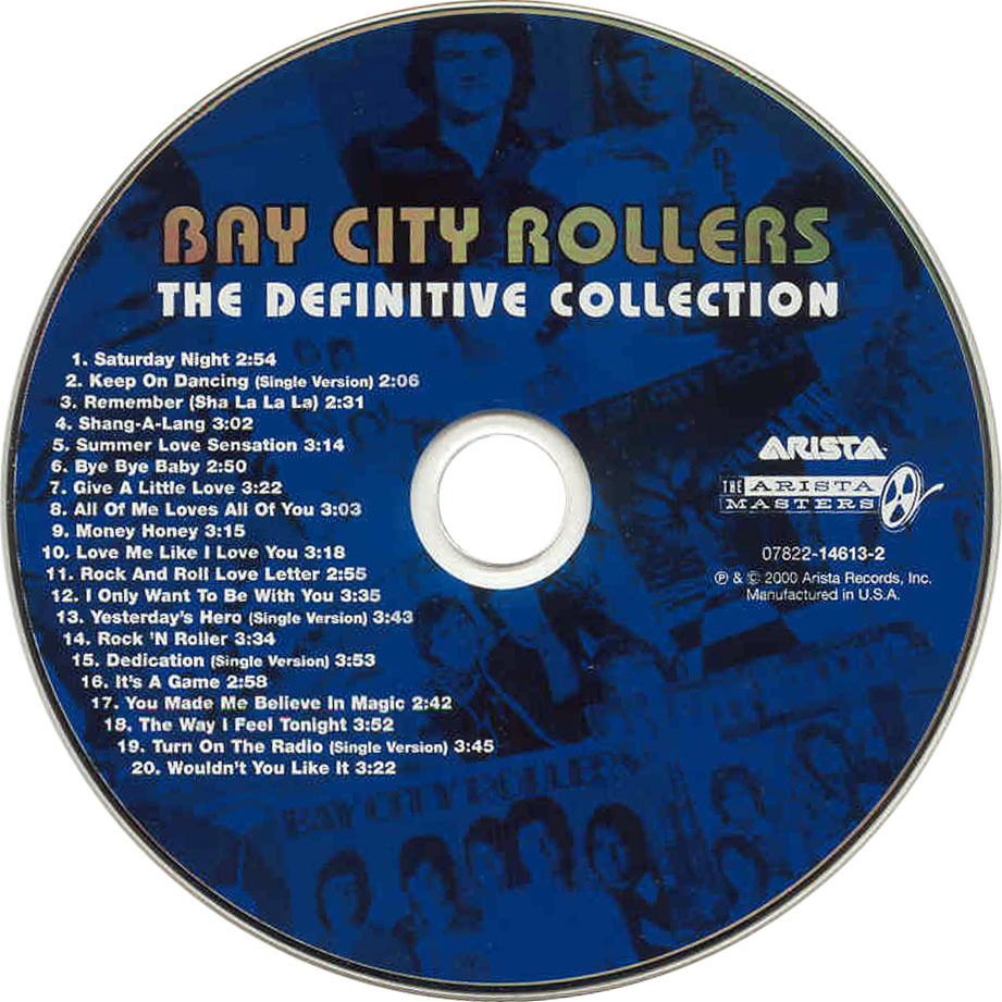 Cartula Cd de Bay City Rollers - The Definitive Collection