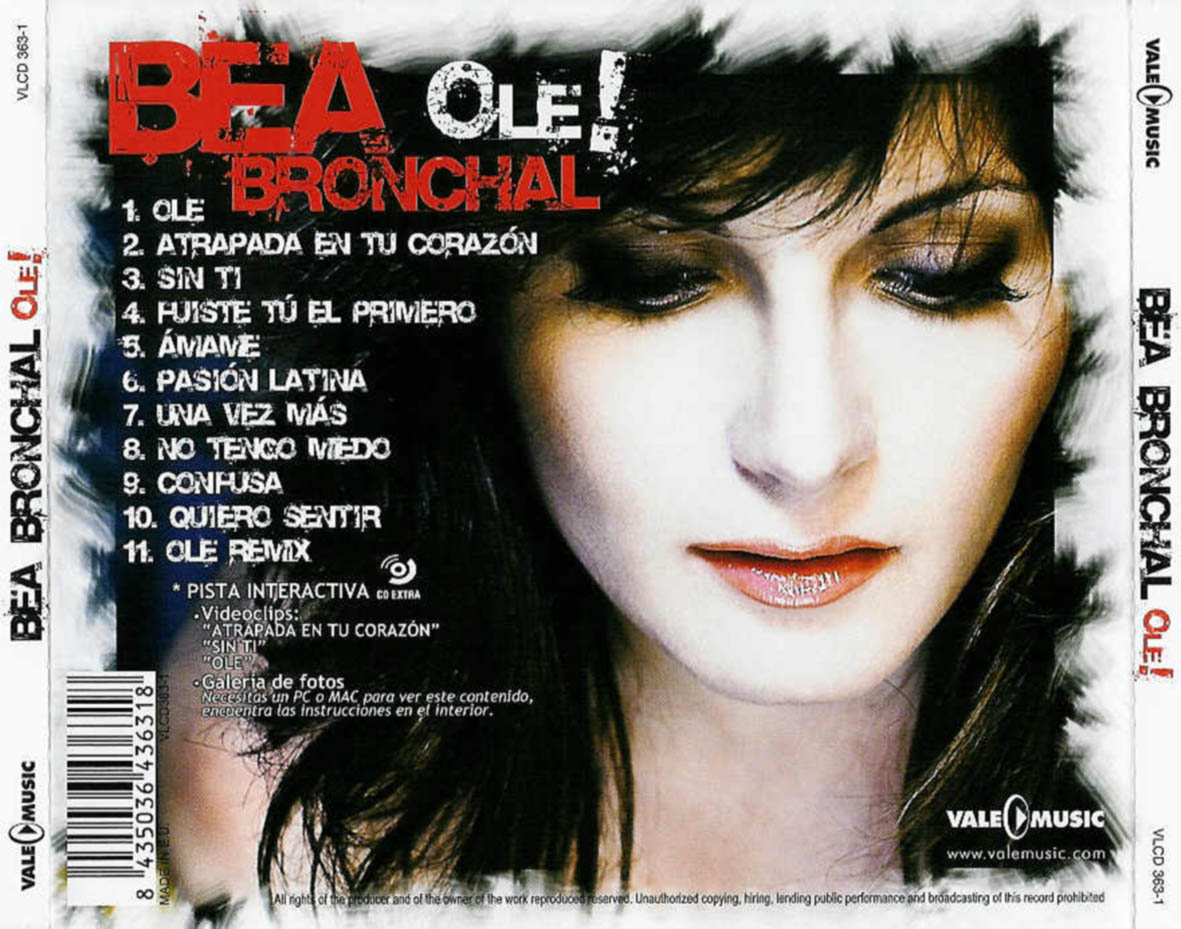Cartula Trasera de Bea Bronchal - Ole