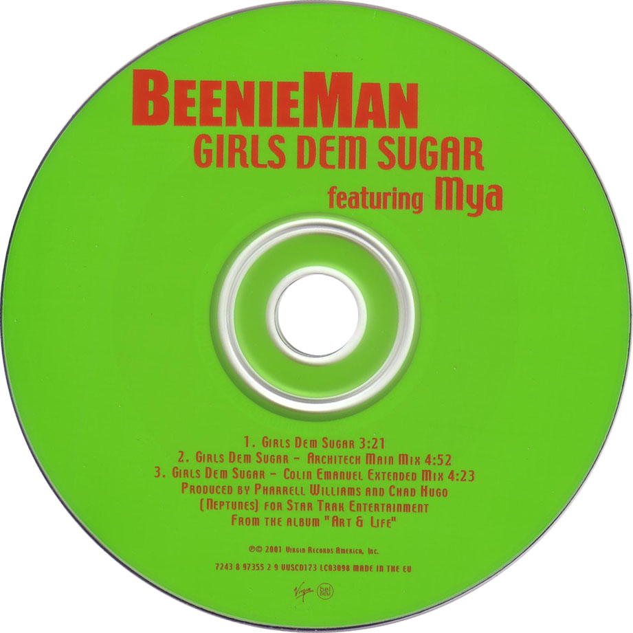 Cartula Cd de Beenie Man - Girls Dem Sugar (Featuring Mya) (Cd Single)