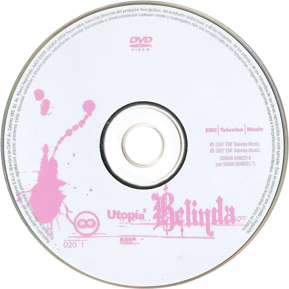 Cartula Cd2 de Belinda - Utopia (Edicion Especial)