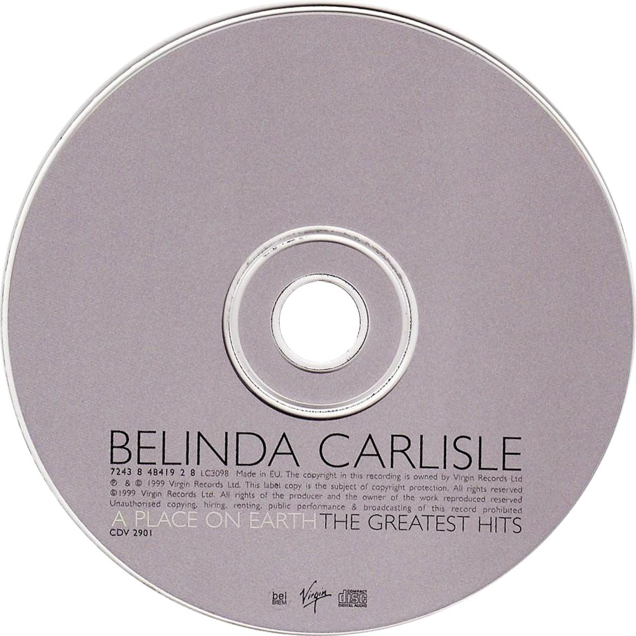 Cartula Cd1 de Belinda Carlisle - A Place On Earth: The Greatest Hits (Limited Edition)