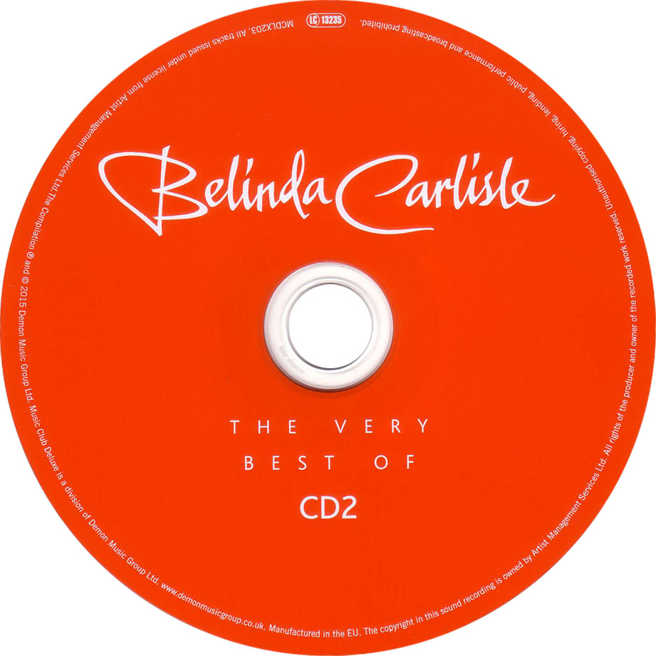 Cartula Cd2 de Belinda Carlisle - The Very Best Of Belinda Carlisle