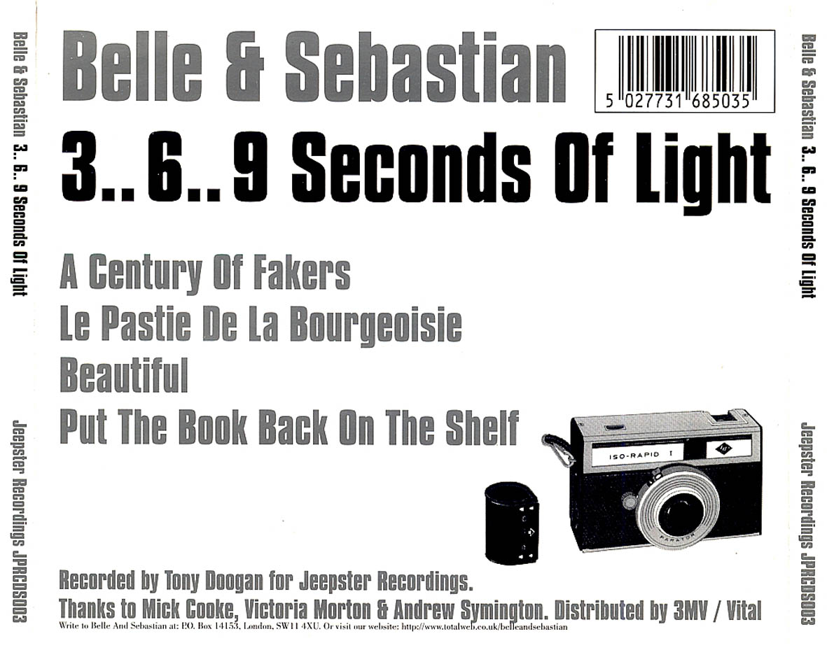 Cartula Trasera de Belle And Sebastian - 3.. 6.. 9 Seconds Of Light (Ep)