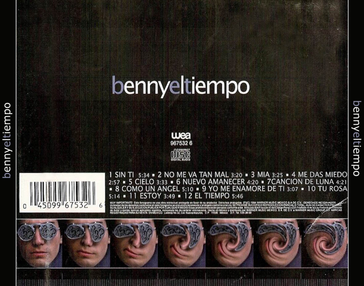 Cartula Trasera de Benny - El Tiempo