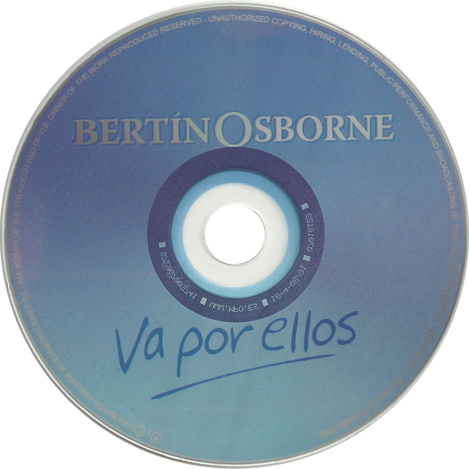Cartula Cd de Bertin Osborne - Va Por Ellos
