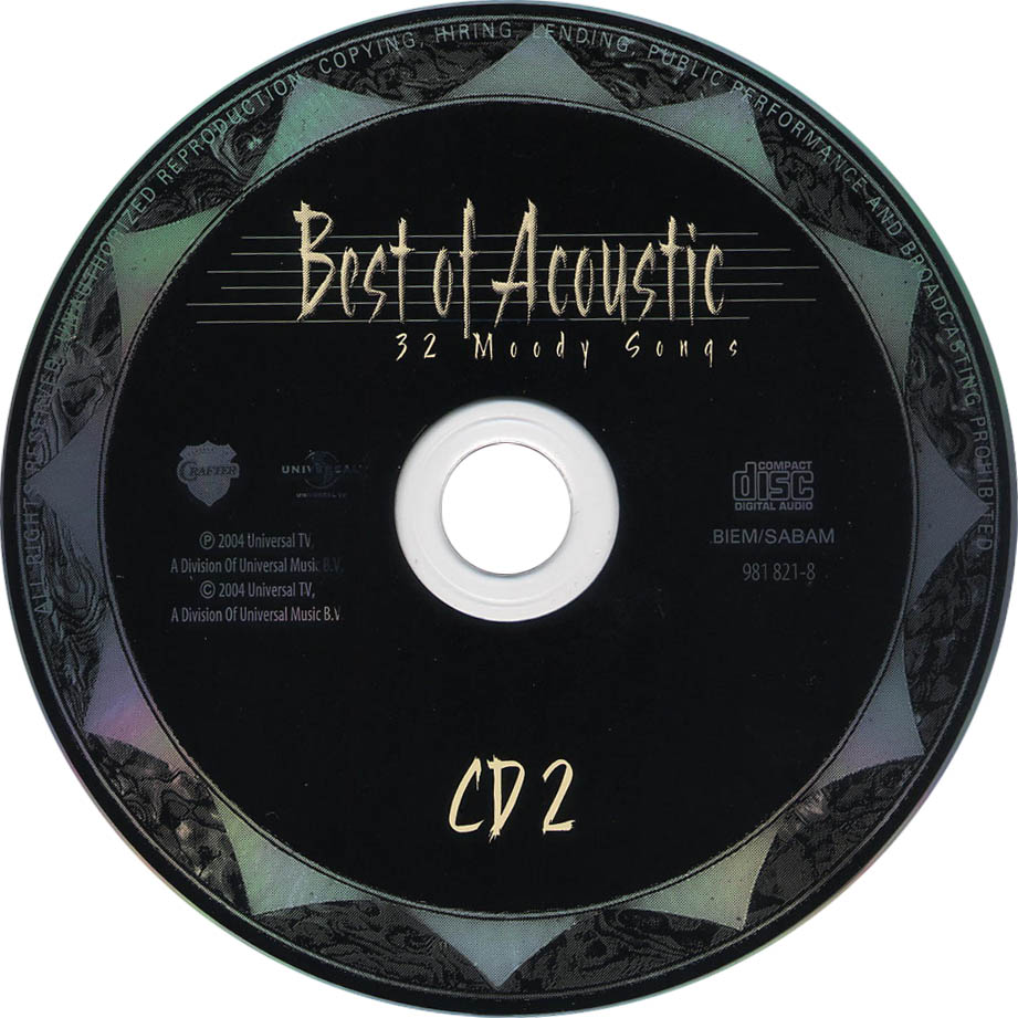 Cartula Cd1 de Best Of Acoustic: 32 Moody Songs