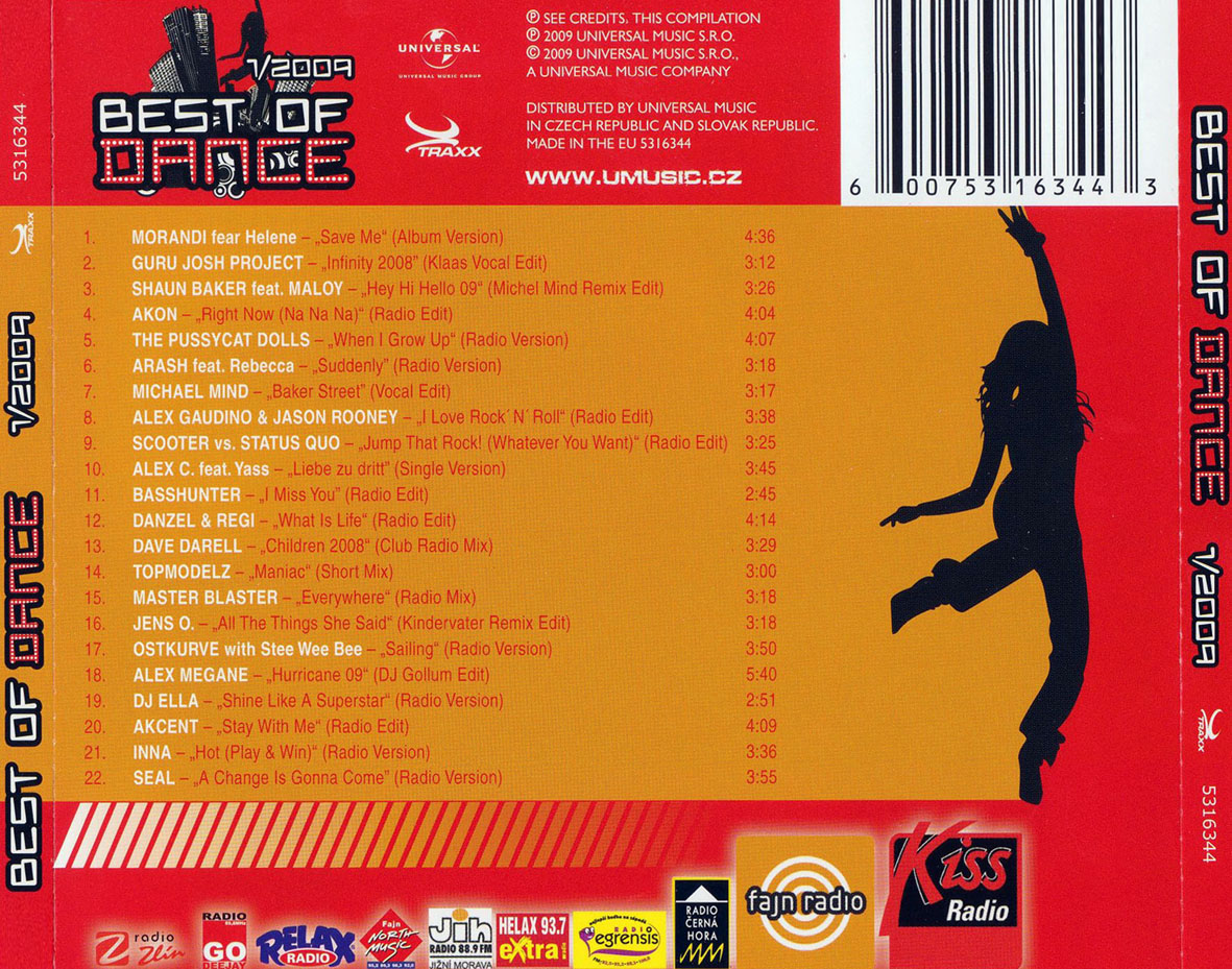 Cartula Trasera de Best Of Dance 1/2009