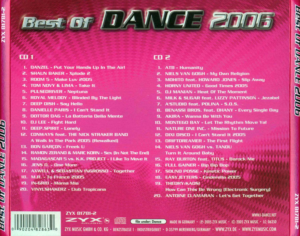 Cartula Trasera de Best Of Dance 2006