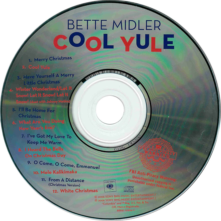 Cartula Cd de Bette Midler - Cool Yule