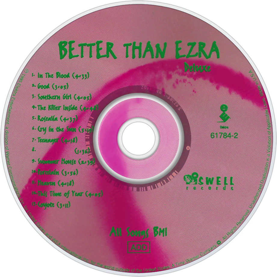 Cartula Cd de Better Than Ezra - Deluxe