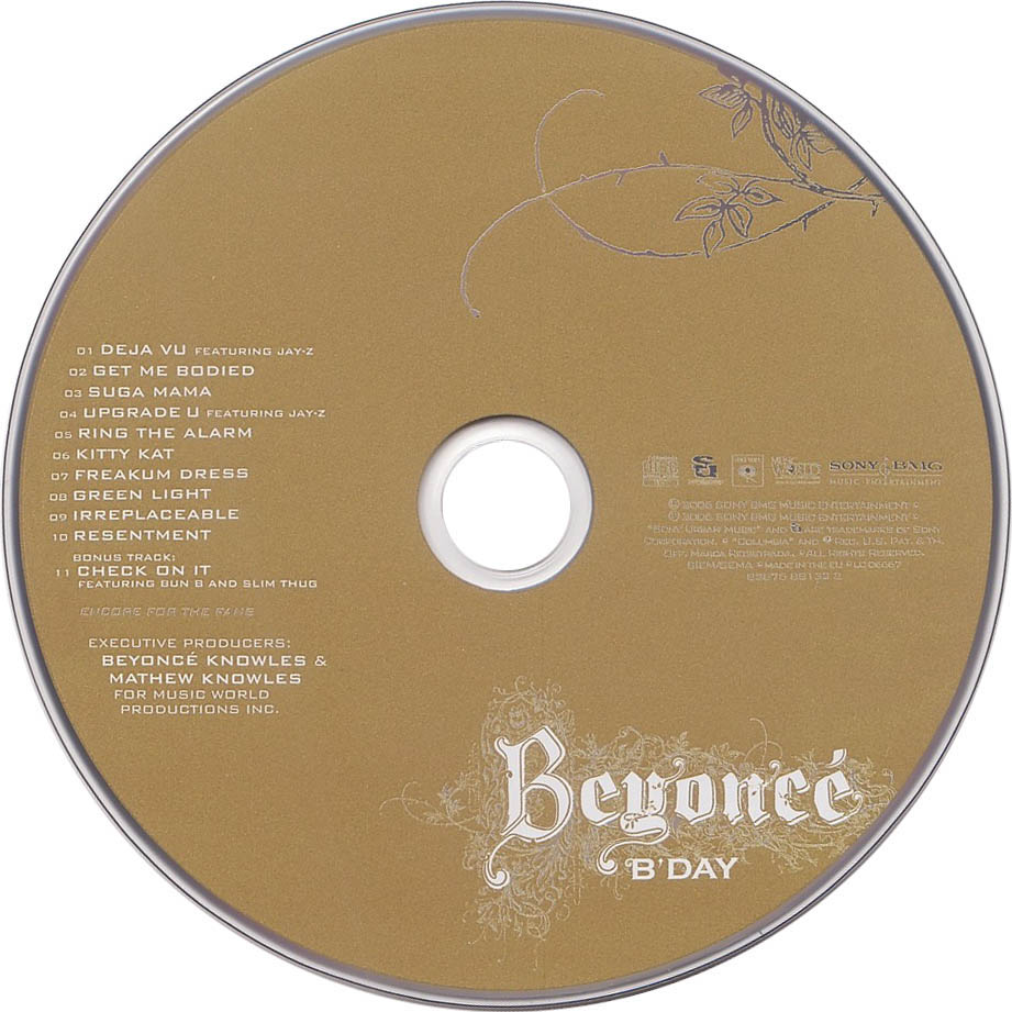 Cartula Cd de Beyonce - B'day