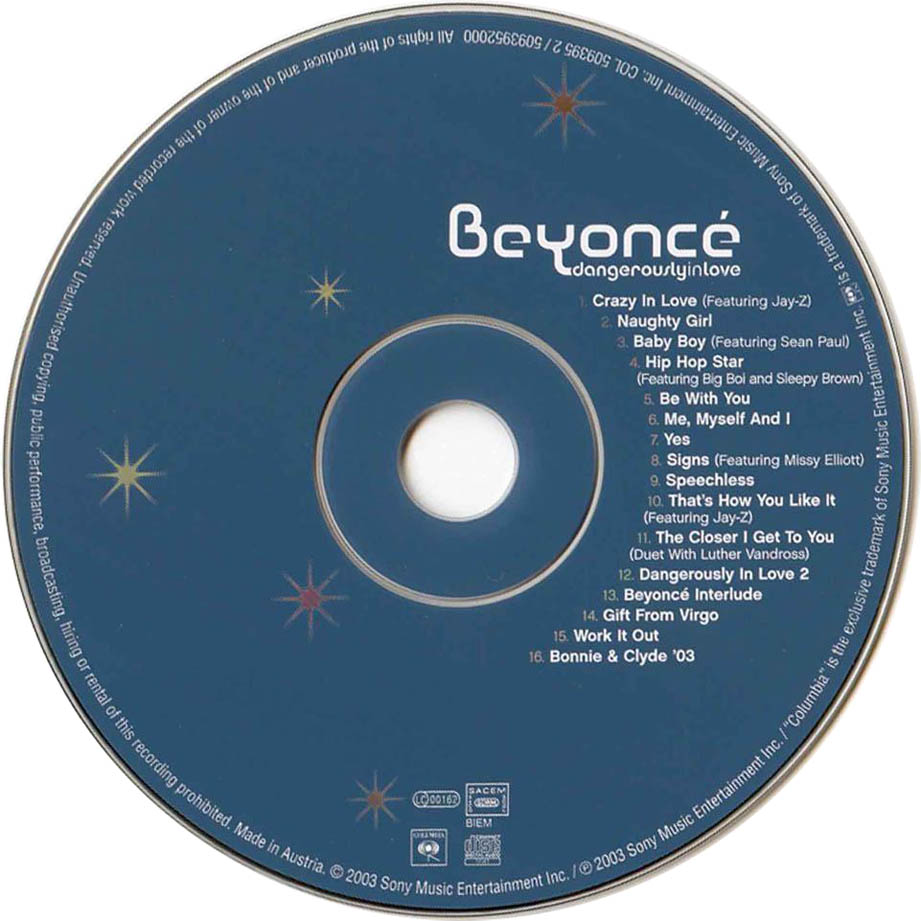 Cartula Cd de Beyonce - Dangerously In Love