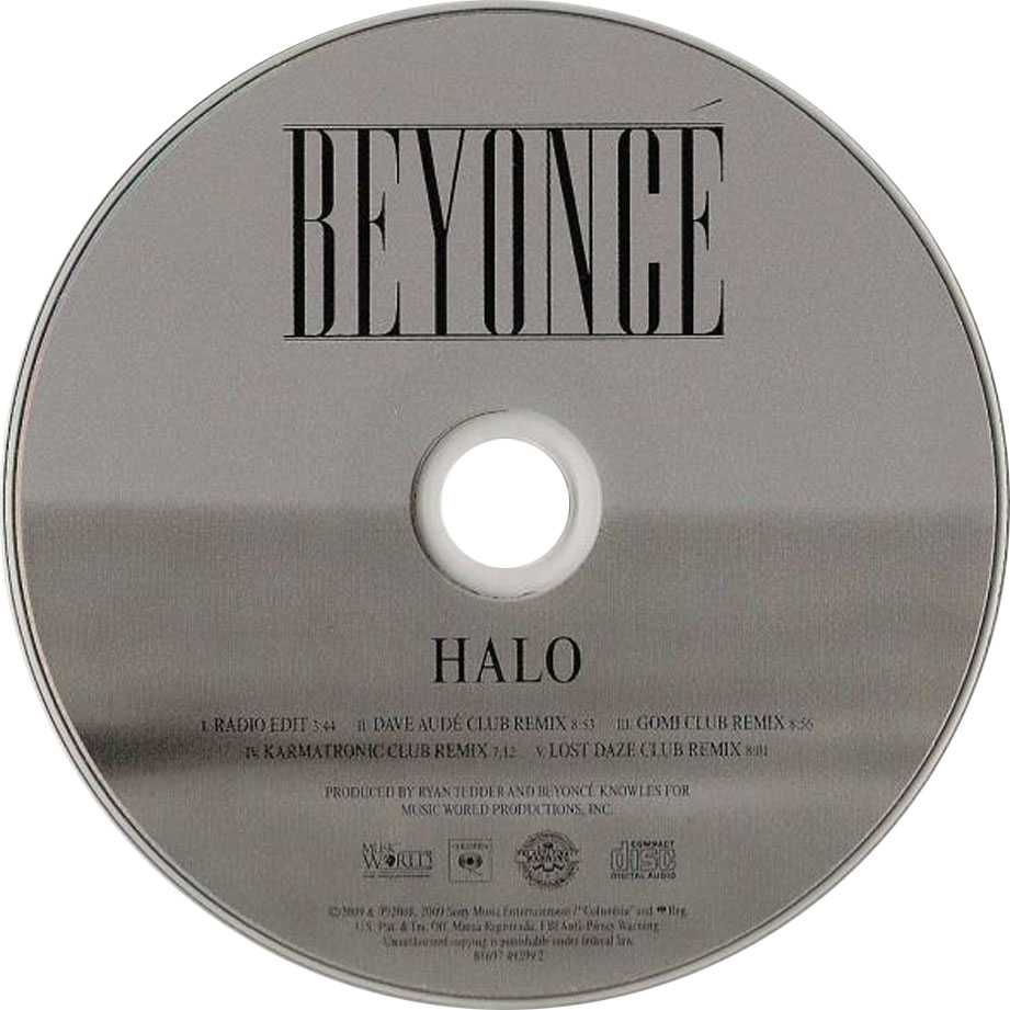 Cartula Cd de Beyonce - Halo (Cd Single)