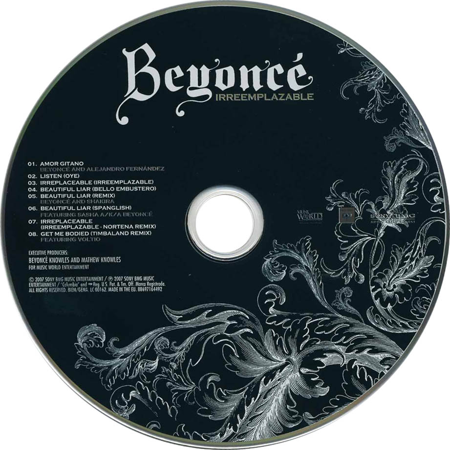 Cartula Cd de Beyonce - Irreemplazable (Ep)
