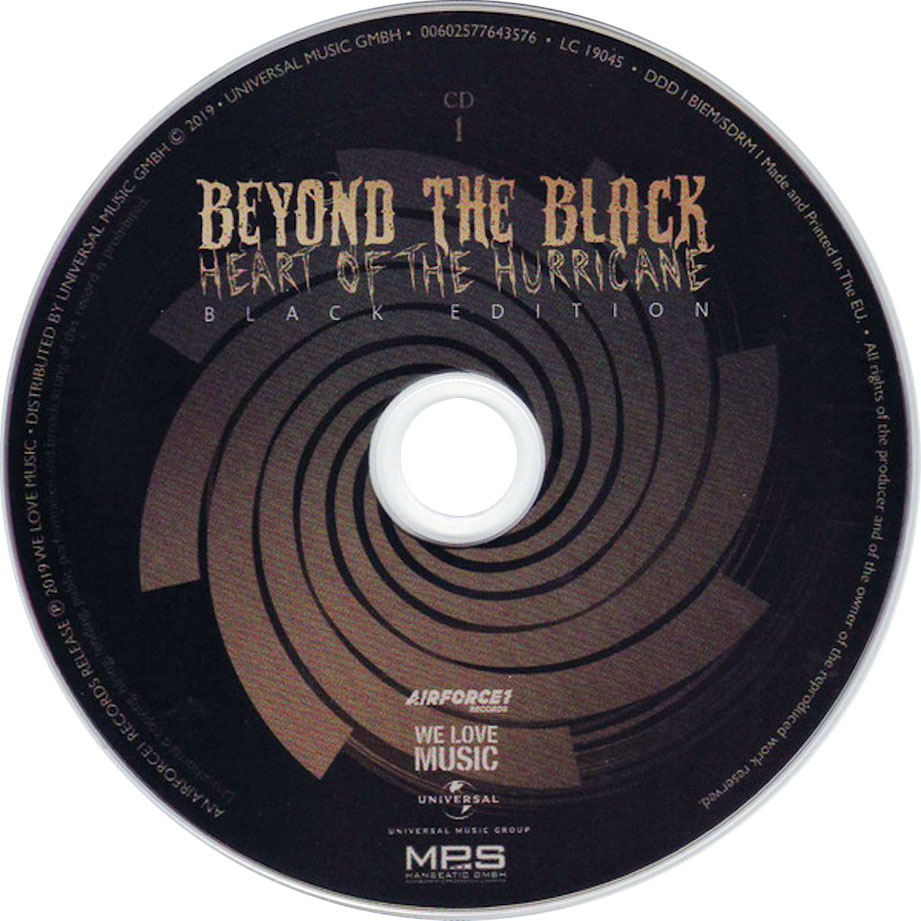 Cartula Cd1 de Beyond The Black - Heart Of The Hurricane (Black Edition)
