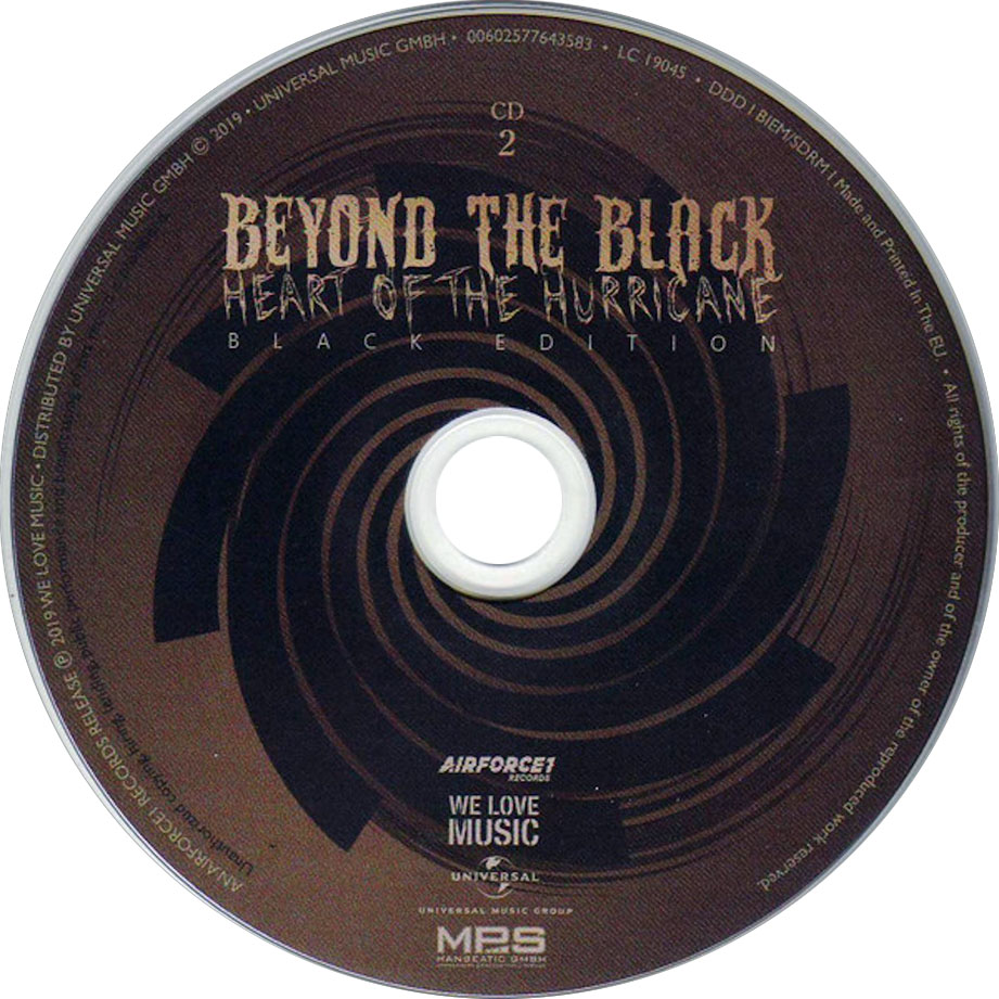 Cartula Cd2 de Beyond The Black - Heart Of The Hurricane (Black Edition)