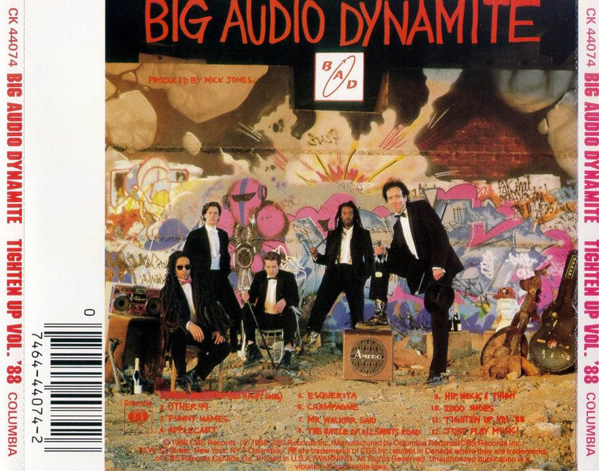 Cartula Trasera de Big Audio Dynamite - Tighten Up Volume '88