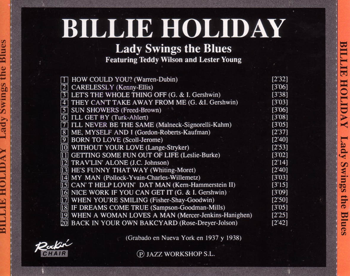 Cartula Trasera de Billie Holiday - Lady Swings The Blues