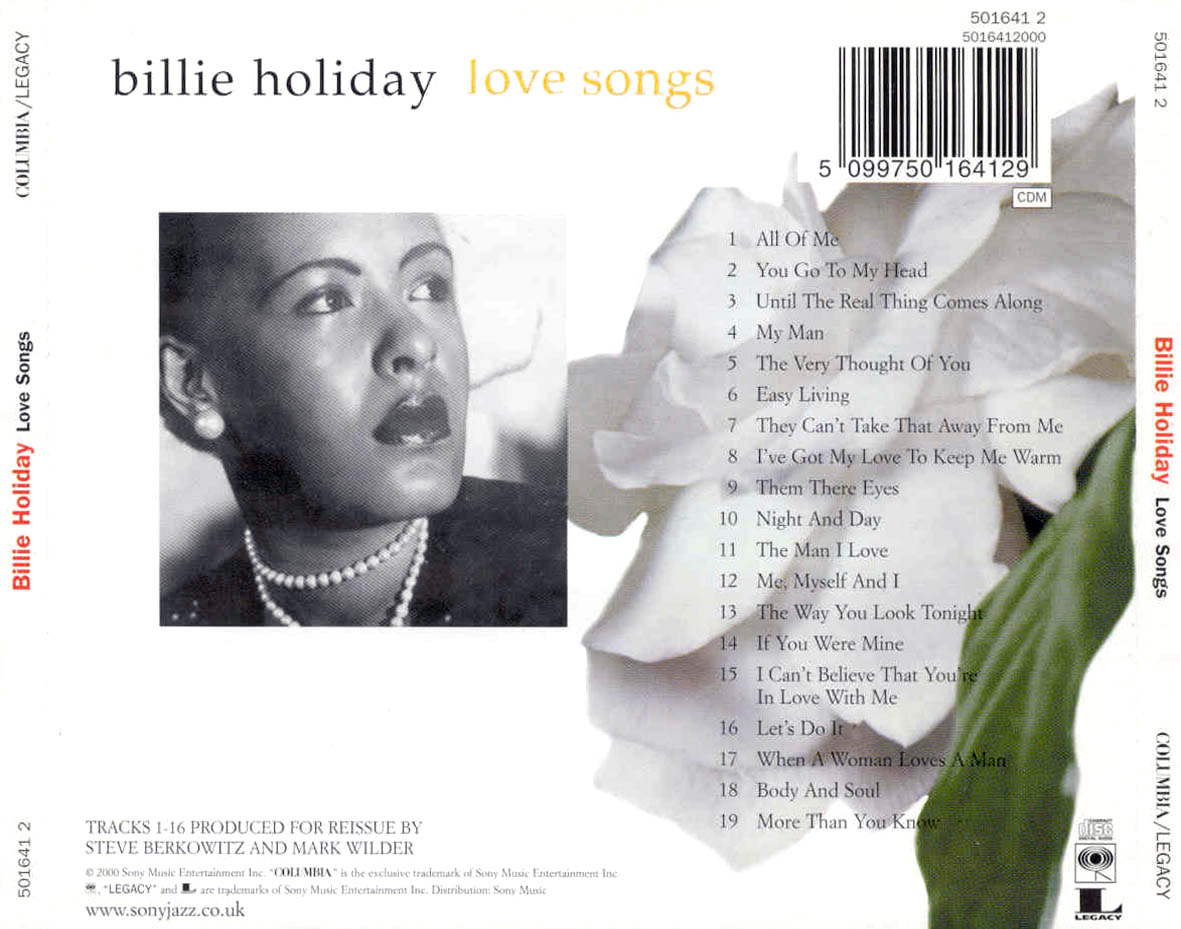 Cartula Trasera de Billie Holiday - Love Songs