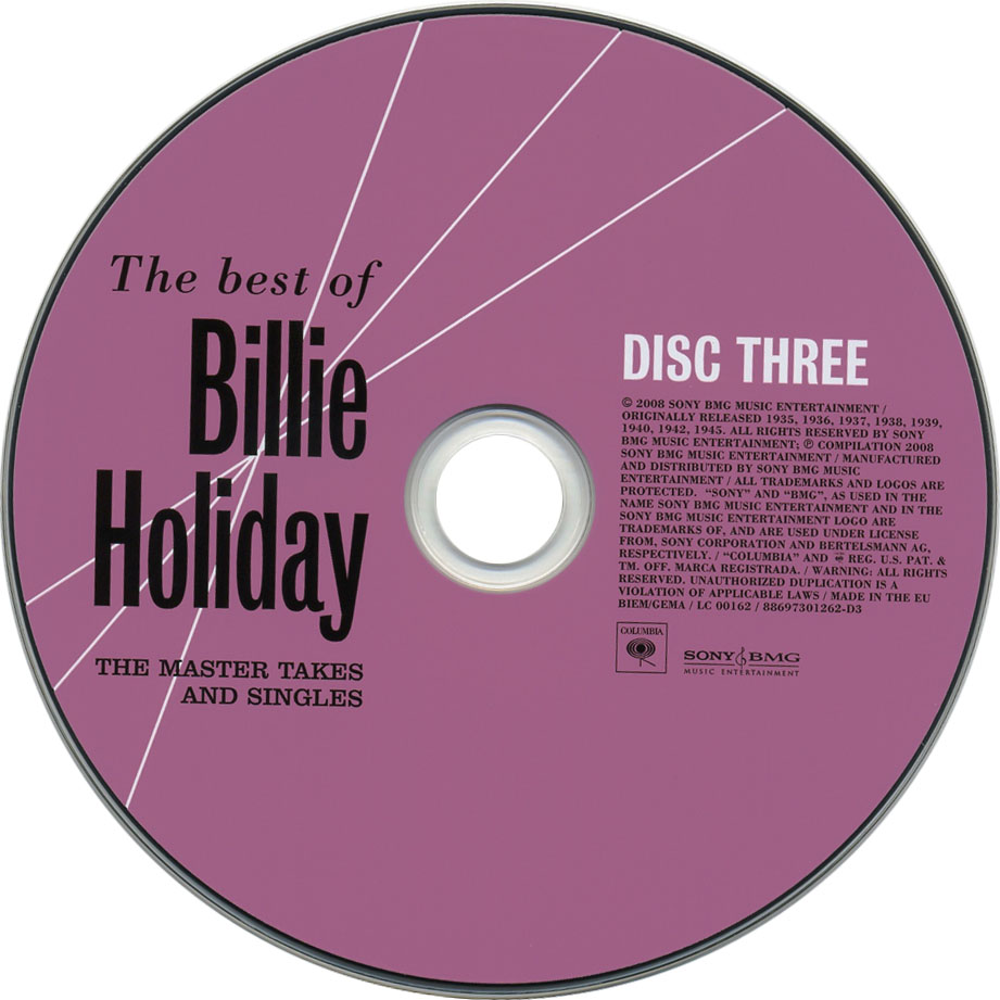 Cartula Cd3 de Billie Holiday - The Best Of Billie Holiday: The Master Takes And Singles