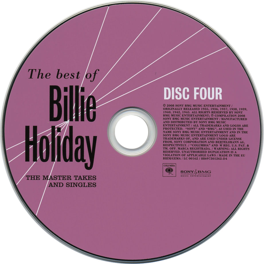 Cartula Cd4 de Billie Holiday - The Best Of Billie Holiday: The Master Takes And Singles