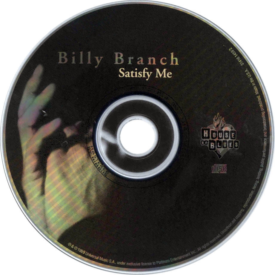 Cartula Cd de Billy Branch - Satisfy Me