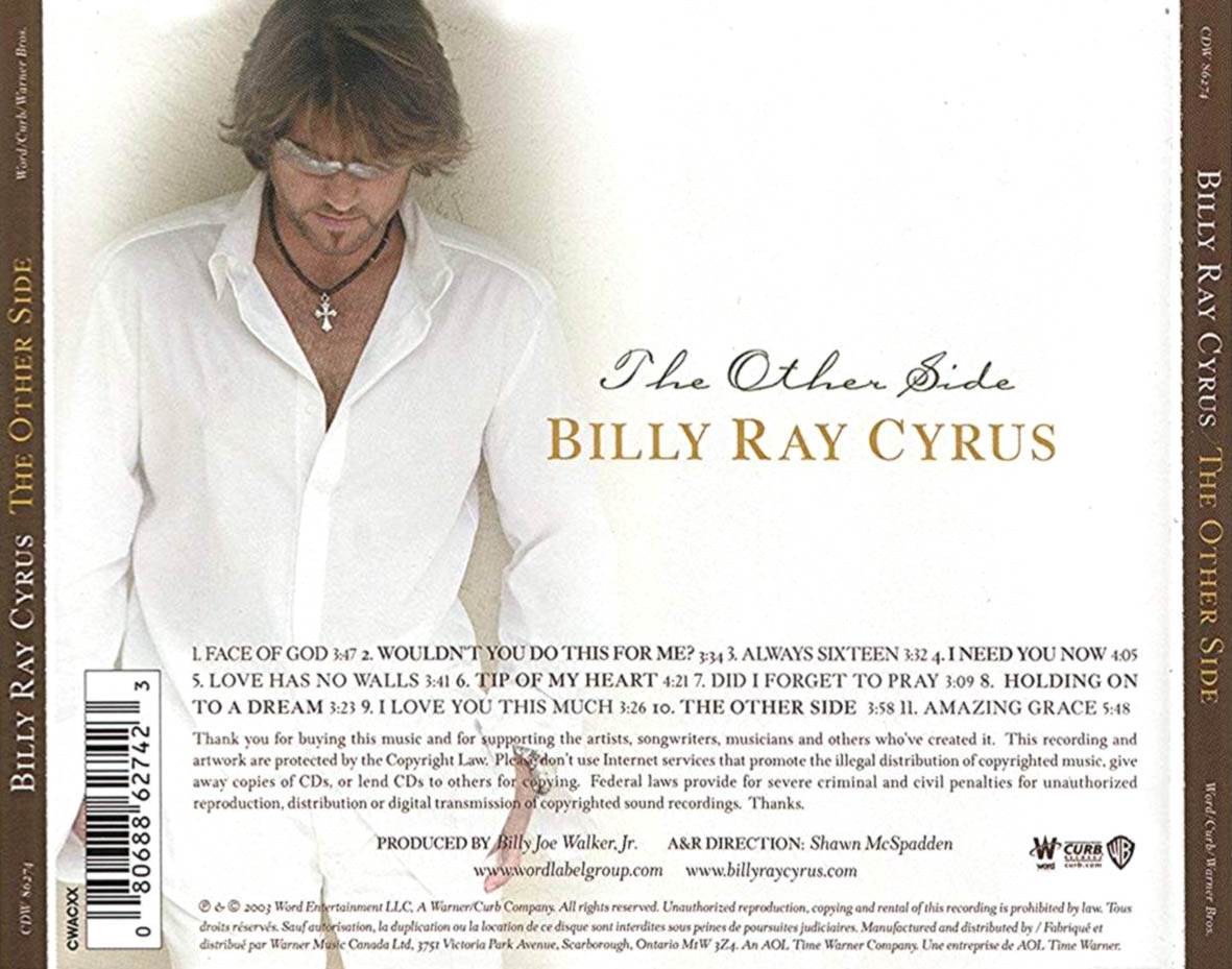 Cartula Trasera de Billy Ray Cyrus - The Other Side
