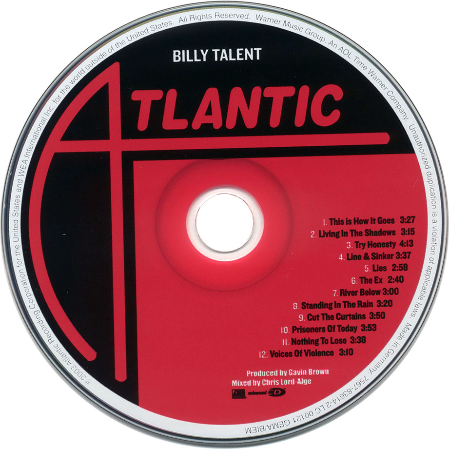 Cartula Cd de Billy Talent - Billy Talent