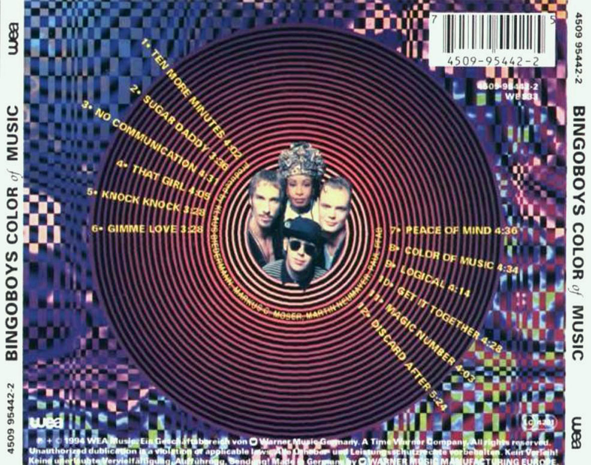 Cartula Trasera de Bingoboys - Color Of Music