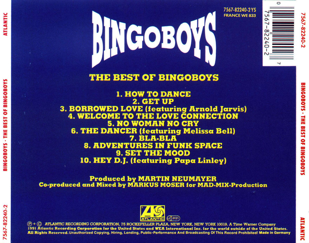 Cartula Trasera de Bingoboys - The Best Of Bingoboys