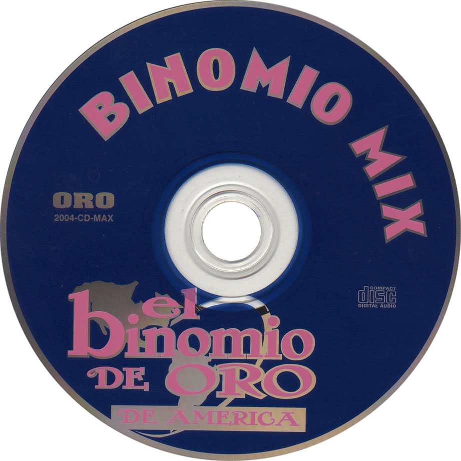 Cartula Cd de Binomio De Oro De America - Binomio Mix